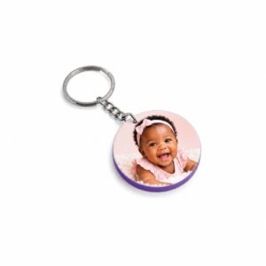 Personalised Circle Double-Sided Keyholder | Photo Keyring Gift
